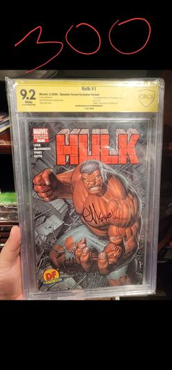 HULK #1 (2008) CGC 9.2 1st Red Hulk SIGNED JEPH LOEB DALE KEOWN COVER VARIANT DF