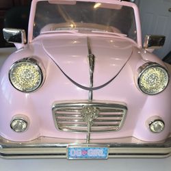 OG DOLL PINK CAR PLAYS FM RADIO & LIGHTS FITS 18” DOLLS