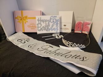65th Birthday Sash and Tiara Set