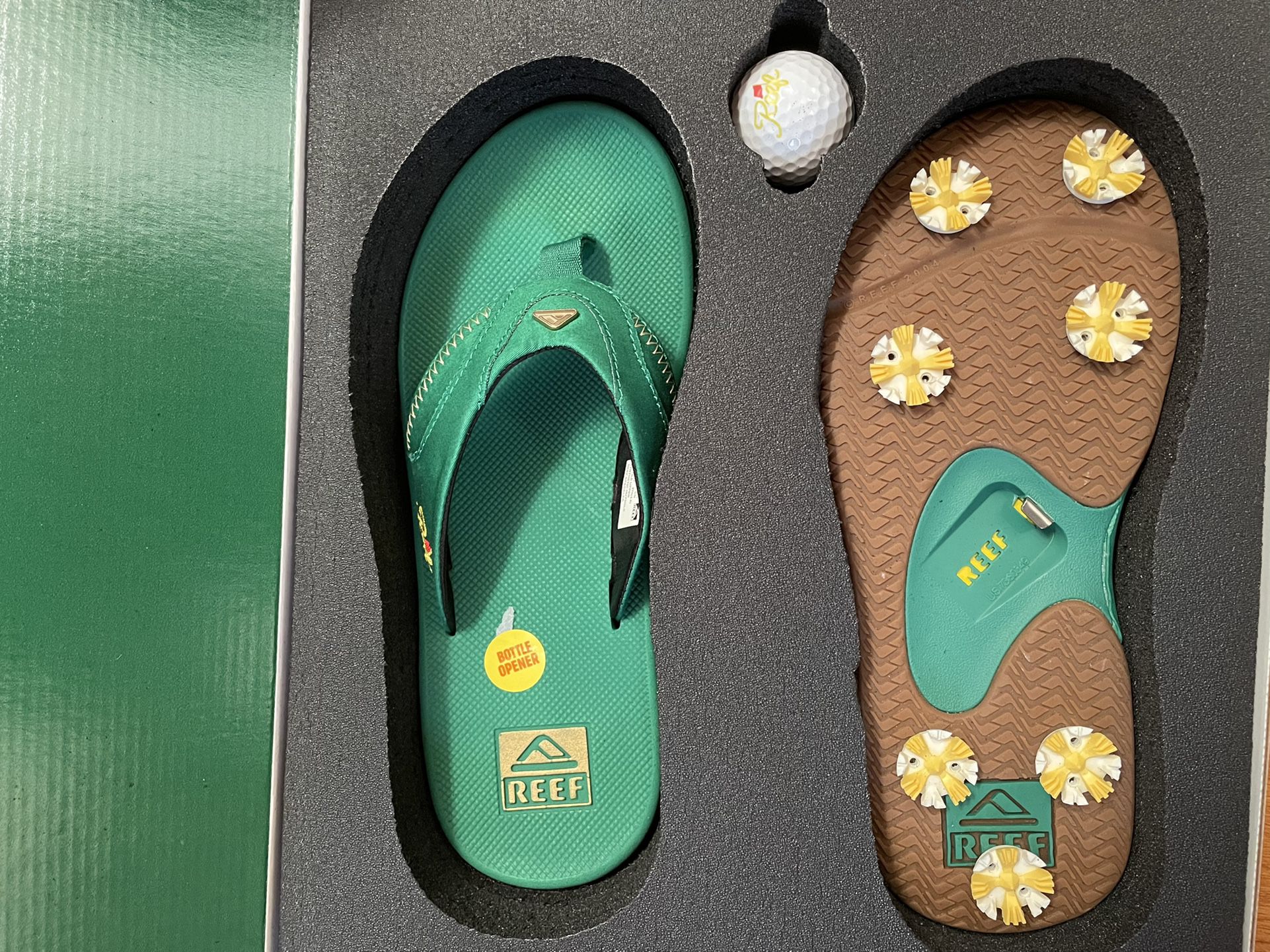 contrast Ideaal Actief Reef Men Fanning Master Spackler Golf Sandals Limited Edition size 9 for  Sale in Anaheim, CA - OfferUp