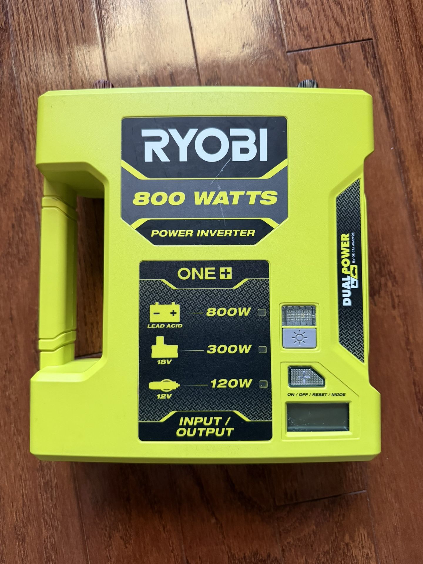 RYOBI ONE+ 18V 800-Watt Max 12V Automotive Power Inverter with Dual USB Ports