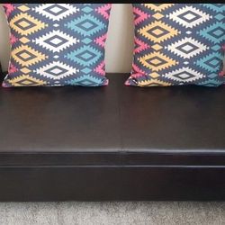 Bench / Leather Storage (Wall To Wall 48" Storage 37". Height 20" .19"deep