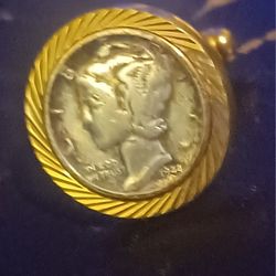  Vintage Real Mercury Dime Cuff Links