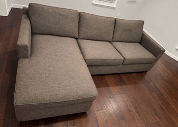 Free Delivery  - Crate and Barrel Axis 2-Piece Sectional Sofa with Chaise Lounge