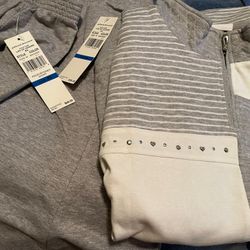 XL Alfred Dunner Gray Pant Suit $29 For Set NWT