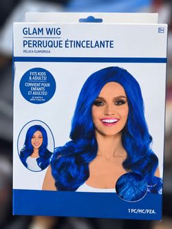 Blue wig