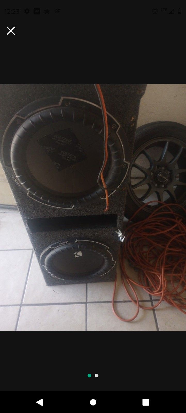 Two Kicker 12s And A Ported Box With Amp