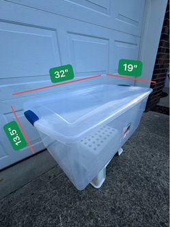 105Qt Sterilite® brand-name large transparent plastic storage box