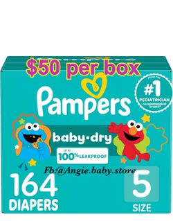 Pampers baby dry size 5 (164 counts)