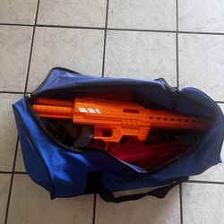 Bag Of Nerf Toys And Accessories 