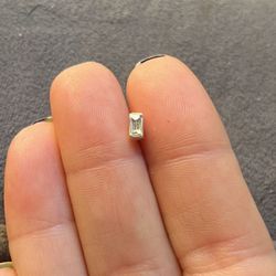 Baguette Simulated Diamond Single Earring Earrings Jewelry 