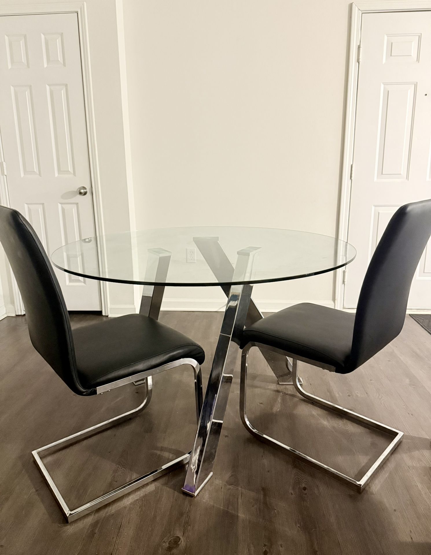 Glass Dining Table with Chairs