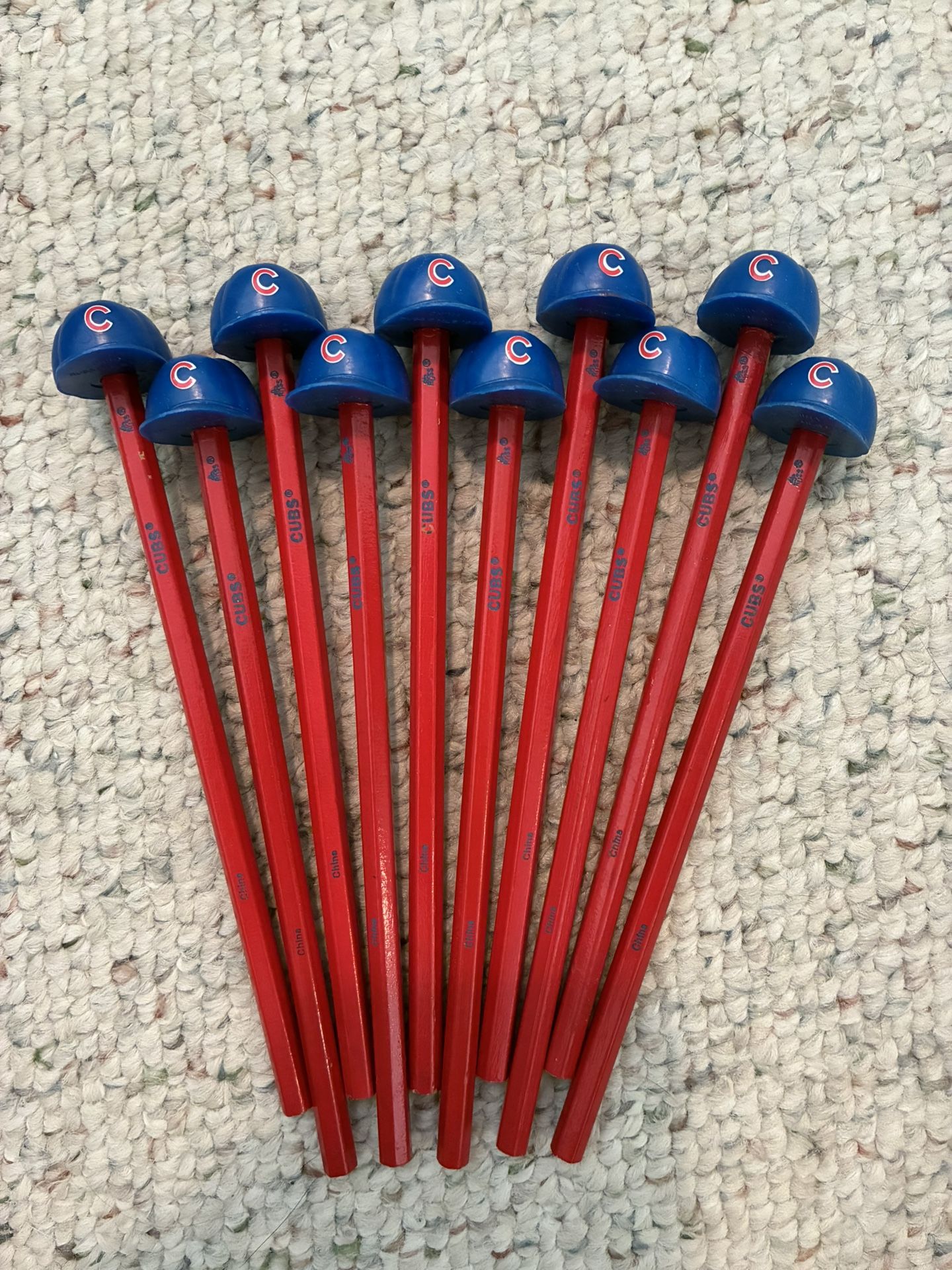 Vintage 1989 Chicago Cubs Helmet Pencil Toppers By Russ