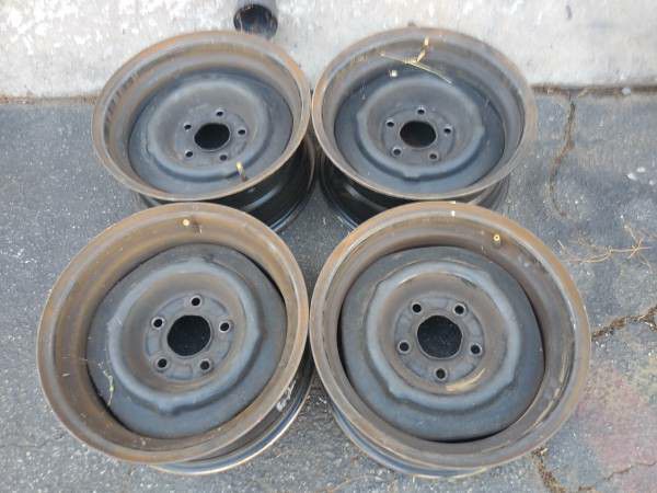 original steelie wheels, 15x7 Chevy and GM cars or S10 truck 5 on 4.75