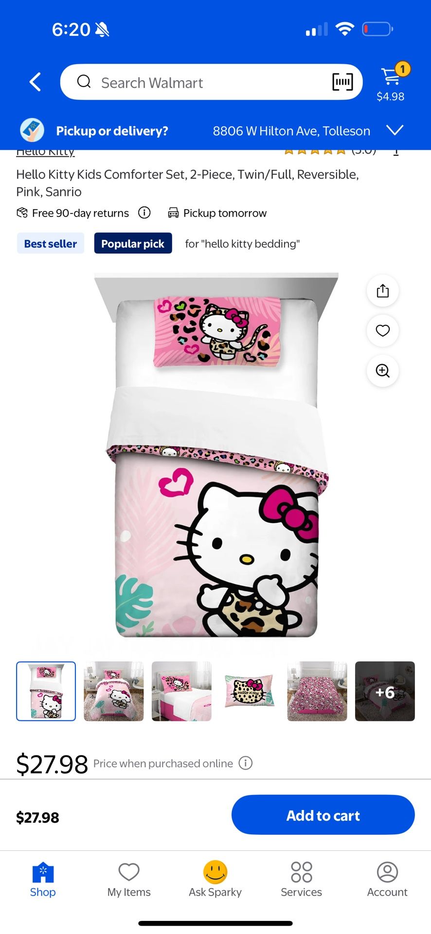 Twin Hello Kitty Comforter Set