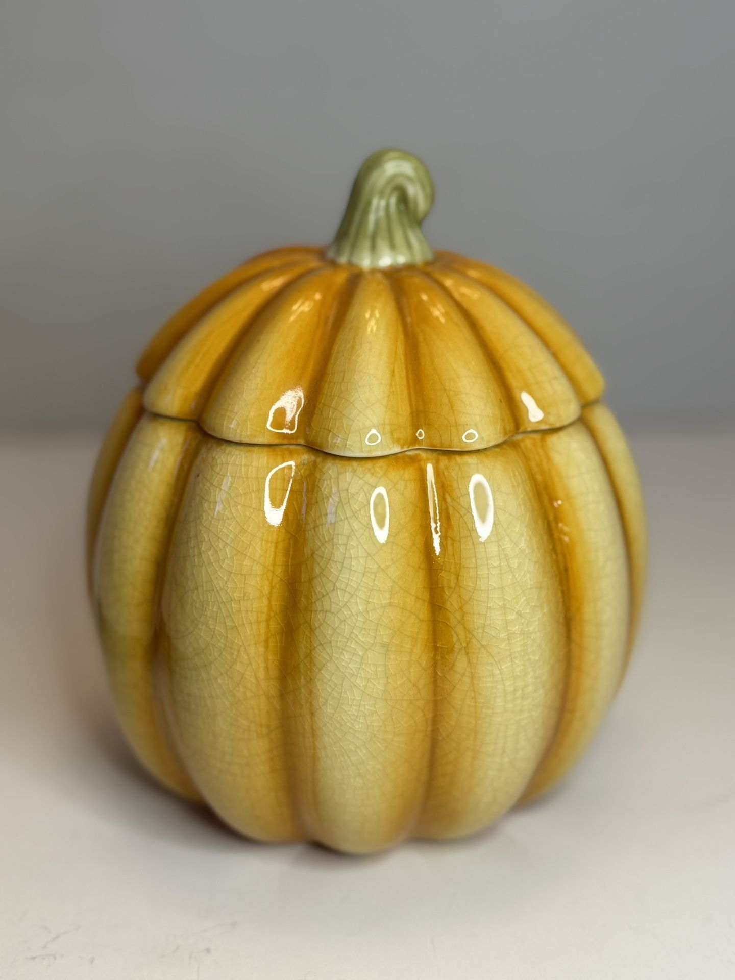 Crackle Paint Pumpkin Candy Dish Or Candle Holder