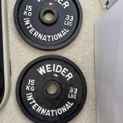 Two Barbell Plates 33lbs