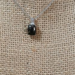 Matrix Silver Shungite Pendant Necklace 
