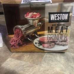 Weston Manual Meat Grinder/ Sausage Stuffer