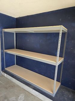 Garage Shelving 96 in W x 24 in D Steel Rivet Rack 3 Tier Similar to Uline Stronger Than HomeDepot Lowes And Costco Delivery Available