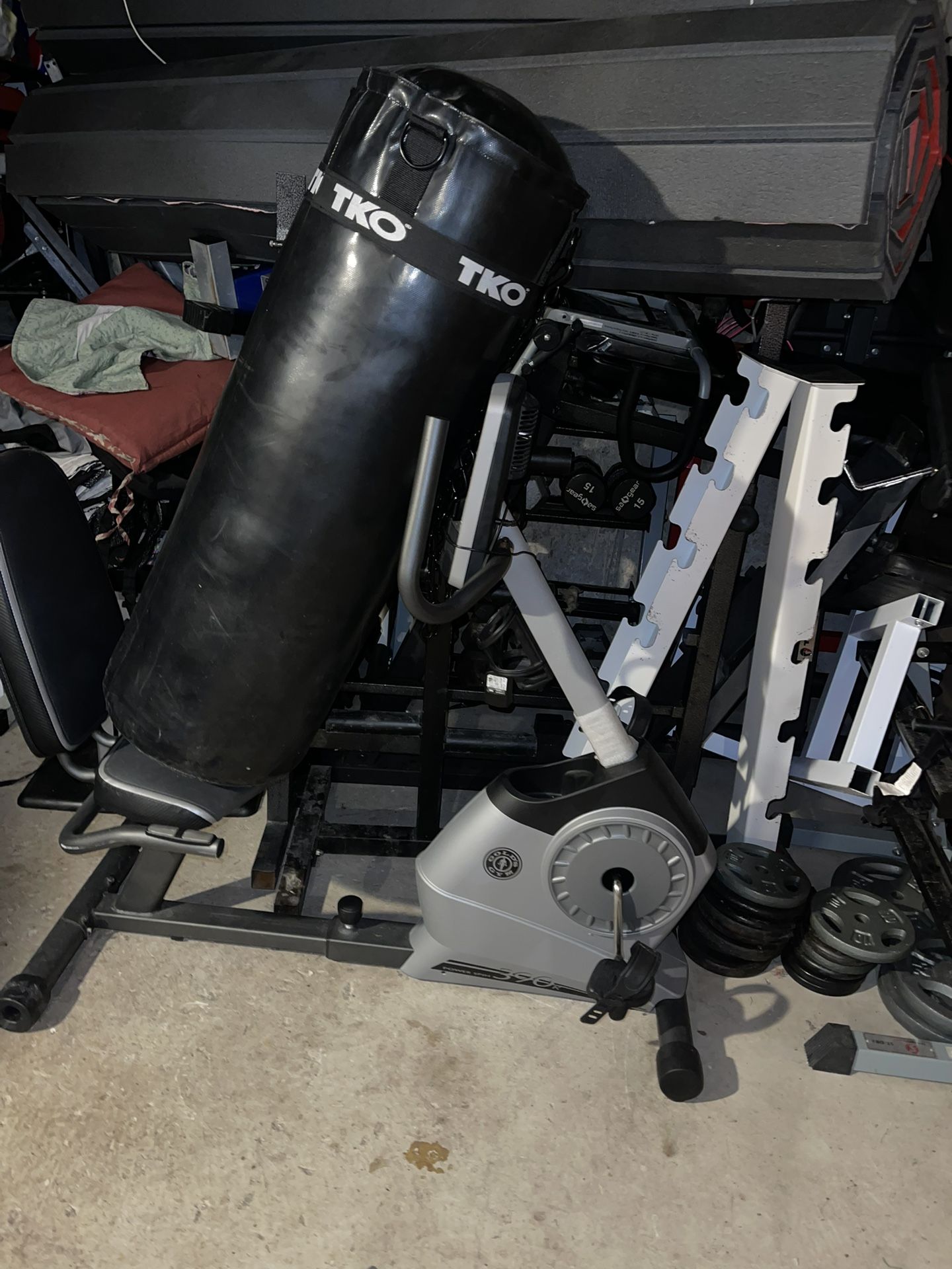 Gym Equipment For Sale , Dumbells, Bench  , Bars  , 1”plates 2” Plates , Boxing Bag And 