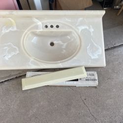 36.5 in X 19 in  Marble Vanity Top.