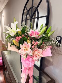 Pink flower bouquet just place your order