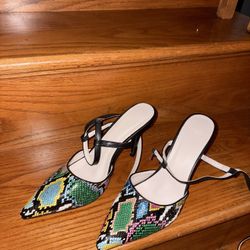 Reptile Neon Print Heels Size 42