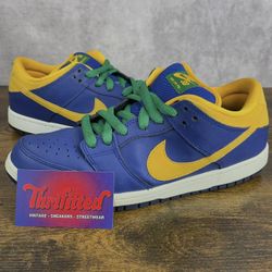 Nike Dunk Low Pro SB Royal Blue Midas Gold Size 9.5 304292-473 Men’s Skateboarding Shoes OG Rare