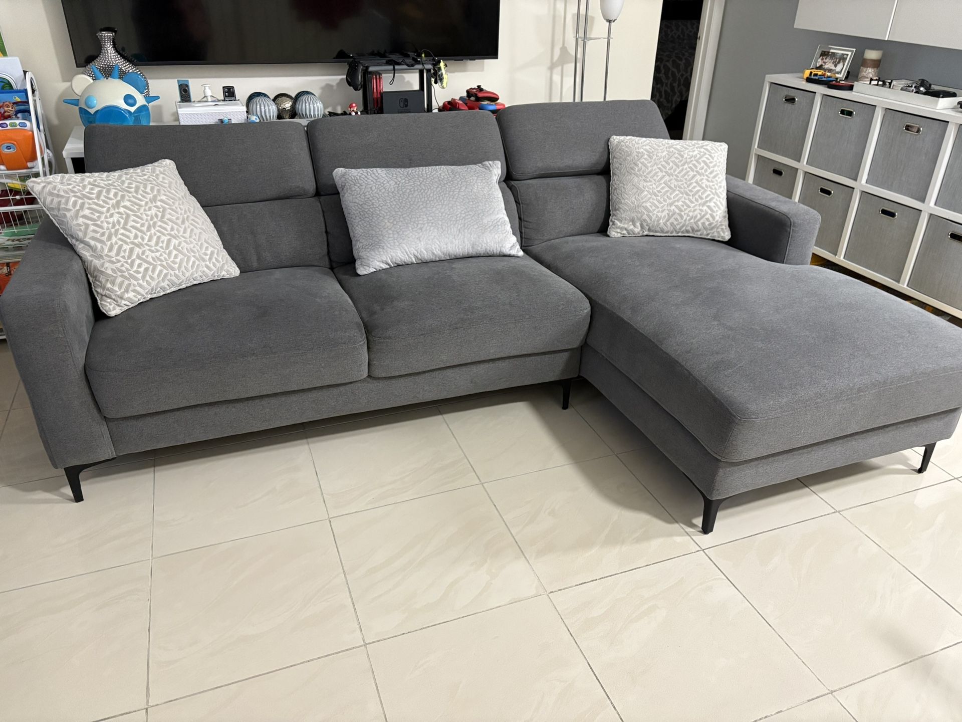 Sectional Fabric Grey