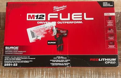 Milwaukee M12 FUEL SURGE 1/4" Hex Hydraulic Driver Kit 2551-22