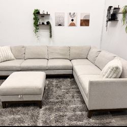 Cream Sectional Couch - Free Delivery