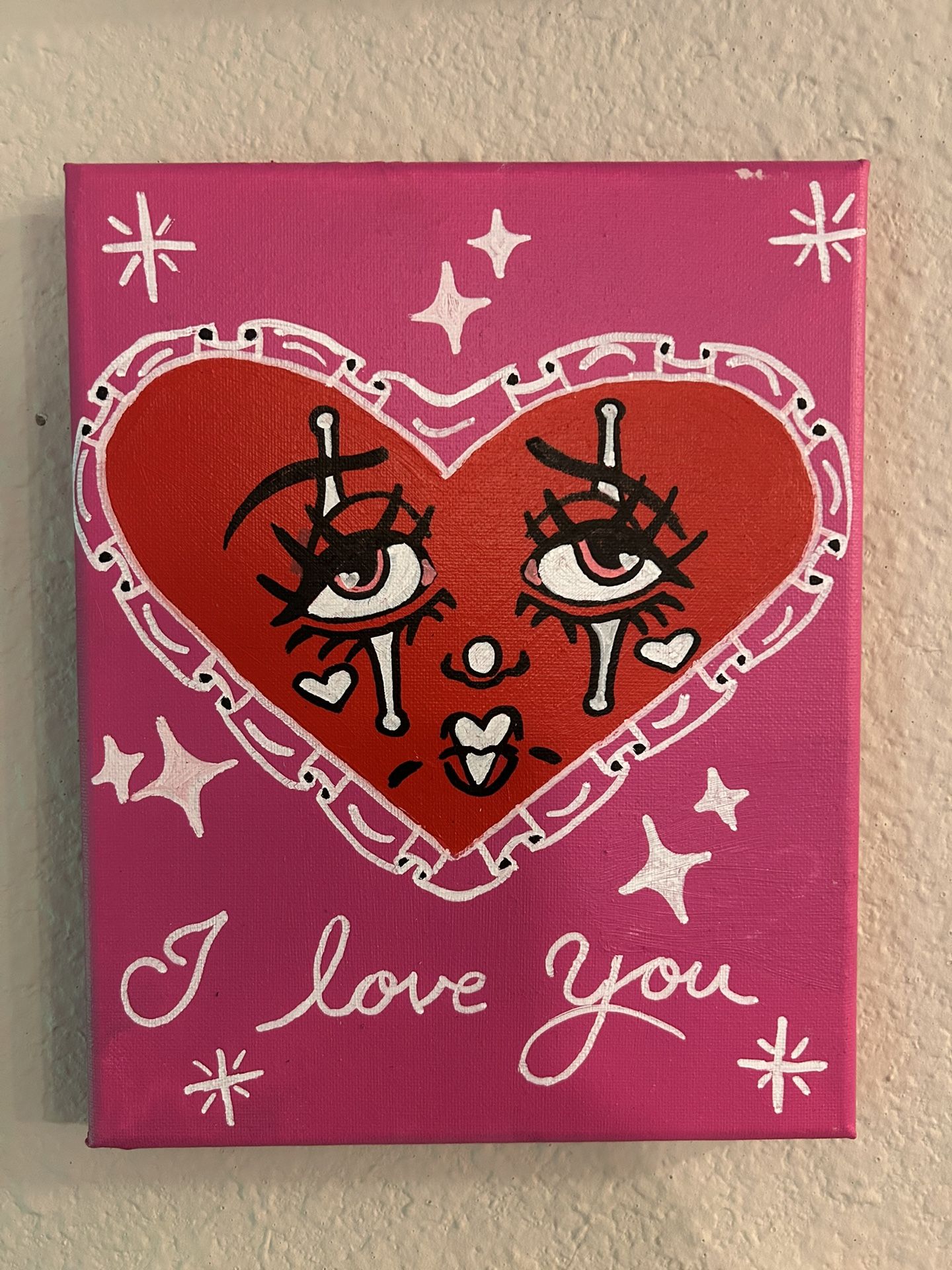 8x10 Heart Painting