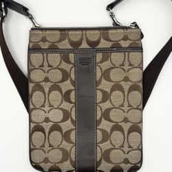 Coach Brown Monogram Crossbody Bag Mini Purse Y2K Style