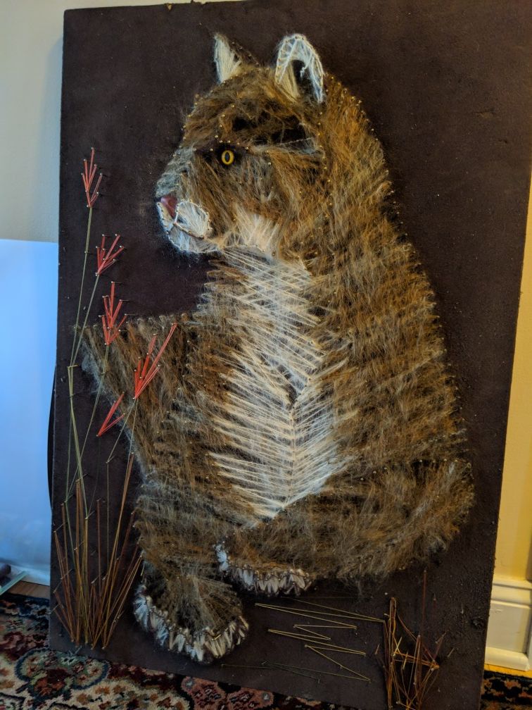 Mountain lion string art