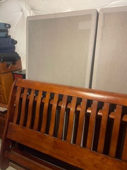 King size sleigh bed frame