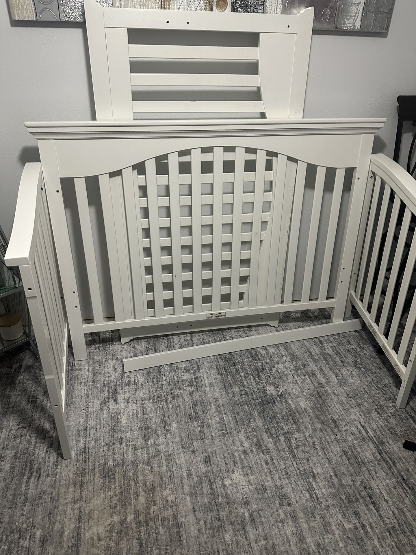 White Crib /w Mattress