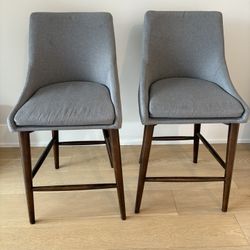Grey Counter Height Stools (2) 