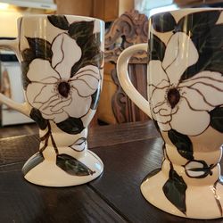 Irish Style Magnolia  Set of Two Mugs