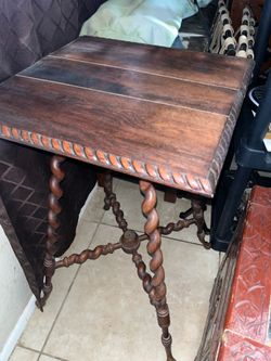 Antique table with barley twist legs