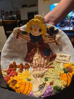 Scarecrow candy dish