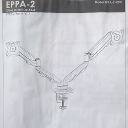 Monitor Arms Dual Interactive EPPA2-V2-SLV
