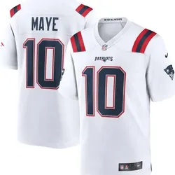 YOUTH NEW ENGLAND PATRIOTS DRAKE MAYE WHITE STITCHED JERSEY SMALL / MED / LARGE