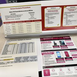 Come to Walmart we Atnt tmoble Verizon we have good promotions