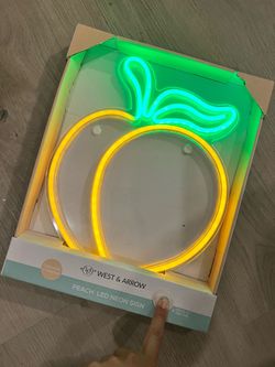 Peach Fruit Vivid LED Neon Sign Lamp Light Flex Acrylic Wall Decor Bar Artwork