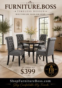 5pc Round Dining Table Set