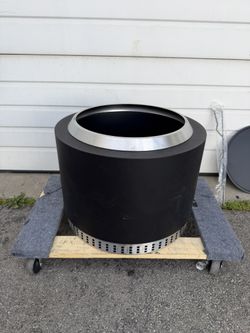 Muskoka 19.5" Stainless Steel Smokeless Wood Burning Fire Pit with Protective Cover