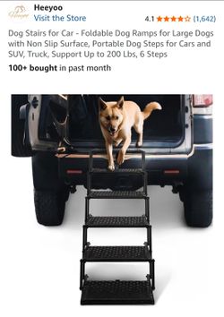 Heeyoo Foldable Dog Stairs for Car