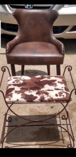 Rustic decor NEW chair and stand PERFECT CONDITION