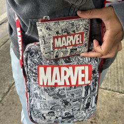 Marvel Comic Book Bag And Wallet 